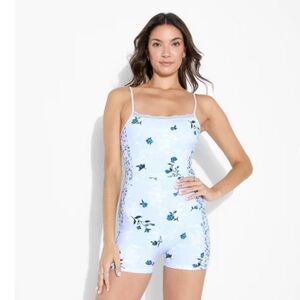 NWT Blue Floral Romper